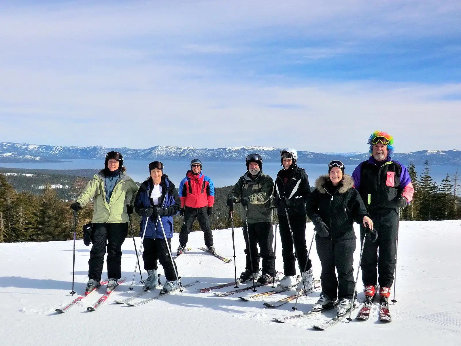 skiing at lake tahoe